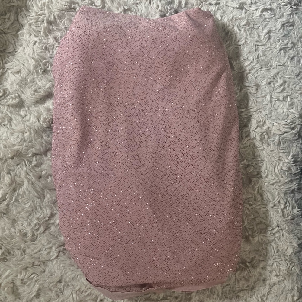 Glitter ITY Fabric - Sparkling Rose - About 1 Yard